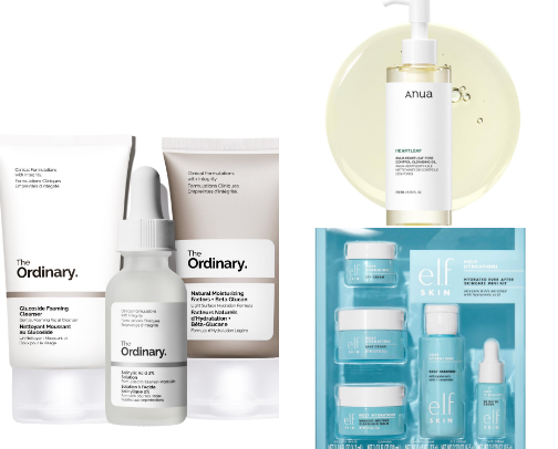 Skincare products that keeps your skin shiny and glowing✨ cover photo collage