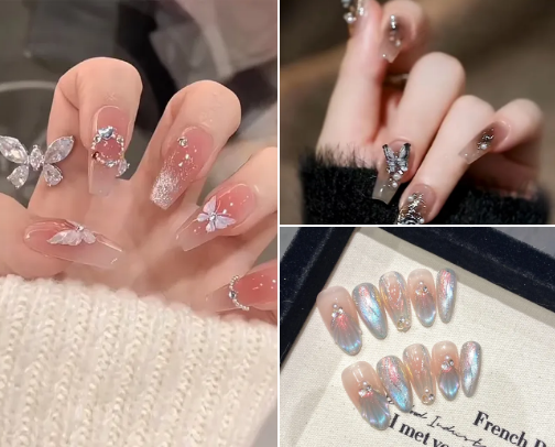The most beautiful press on nails cover photo collage
