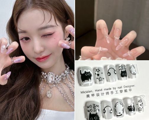 The most beautiful press on nails cover photo collage