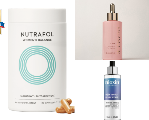 Products I’m loving for thinning hair after 40 cover photo collage
