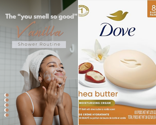 Vanilla Girl Shower Routine cover photo collage