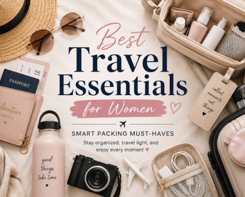 Best Travel Essentials for Women: Smart Packing Must-Haves cover photo collage