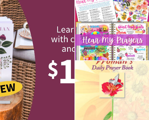 Faith-Based Books, Planners, and Journals cover photo collage