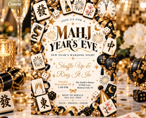 New Years Invites cover photo collage