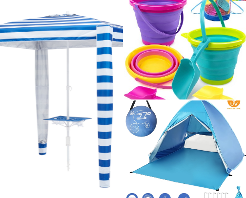 Beach Day Necessities (with a toddler and infant) cover photo collage