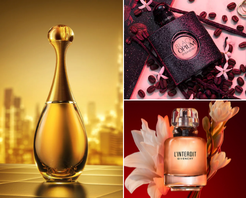 My favorite women's perfumes cover photo collage