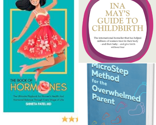Books for moms cover photo collage