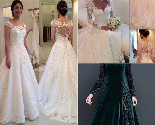 Wedding Dress Research for My Books cover photo collage