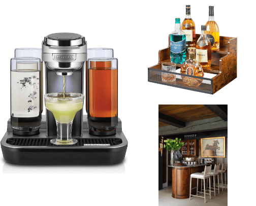 Stylish Home Bar Essentials & Ideas cover photo collage