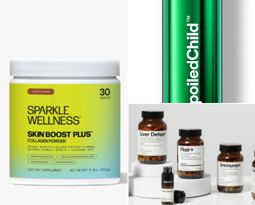 “Glow & Grow: The Best Collagen and Hair Growth Supplements for Stronger, Healthier Strands! cover photo collage
