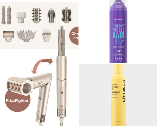 Favorite hair products for a perfect blowout cover photo collage