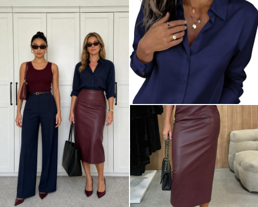 Color Pairing Ideas: Burgundy + Navy cover photo collage