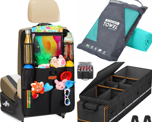 Road Trip Car Organization Must-Haves cover photo collage