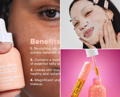 My skin care routine cover photo collage