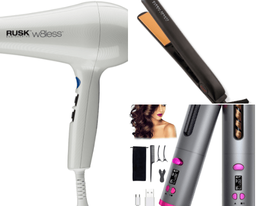 Hair tools cover photo collage