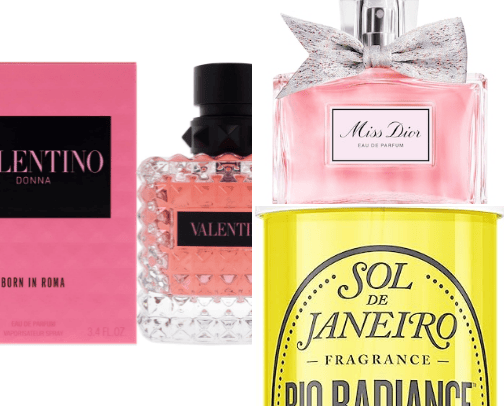 Perfumes for her cover photo collage