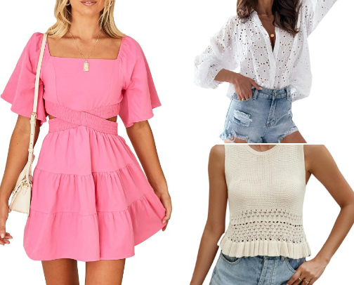 Amazon Summer Fits + Hot Mom Summer cover photo collage