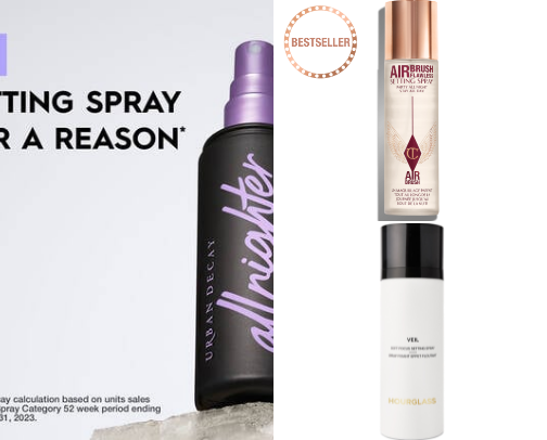 Lock It In: Top Setting Sprays from Luxe to Budget cover photo collage