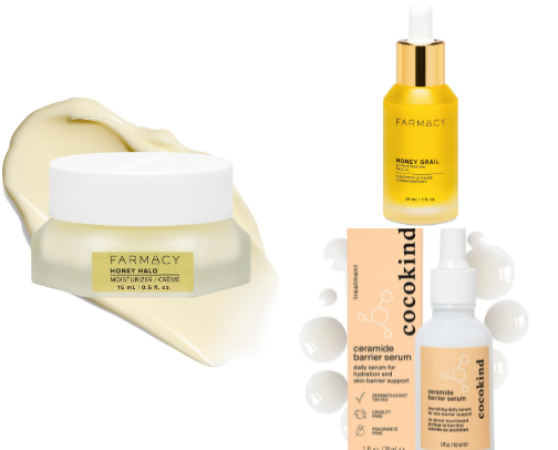 Skin care products I love (created by a dermatology provider) cover photo collage