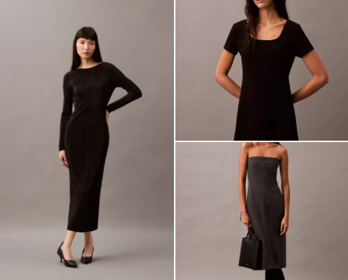 Calvin Klein Dresses for Classic Contemporary Elegance✨ cover photo collage