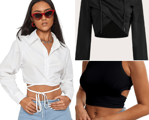 Crop tops cover photo collage