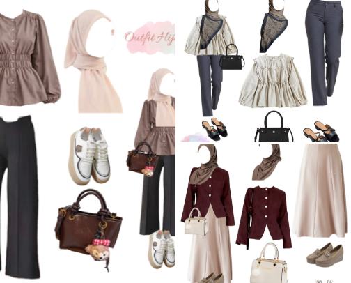 Simple & Casual Hijab Outfit Inspiration cover photo collage