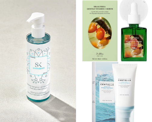 AM skincare for combination and sensitive skin cover photo collage