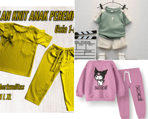 Baju anak cewe dan cowo cover photo collage