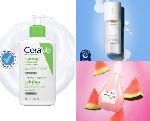 Must-haves for dewy skin! 🤍🥥🫧 cover photo collage