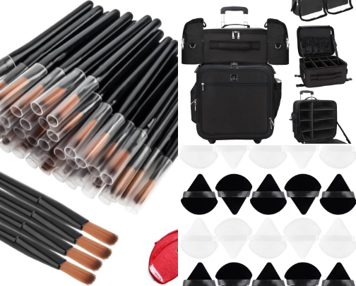 Hair/makeup Kit Essentials. Bags, Tools & Equipment ♡ cover photo collage