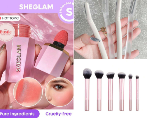 What you'll find in my makeup bag (budget friendly edition). cover photo collage