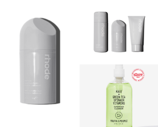 Beauty products cover photo collage