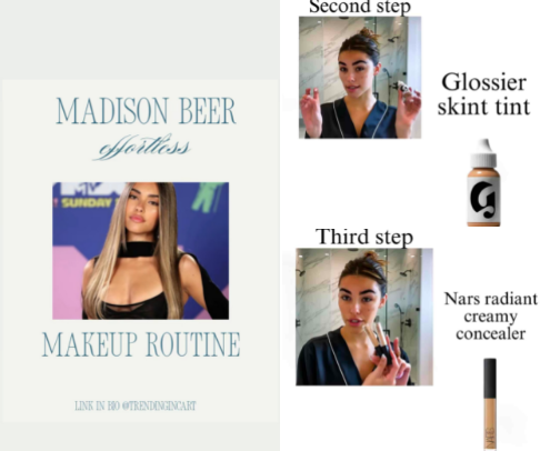 Madison Beer Makeup cover photo collage