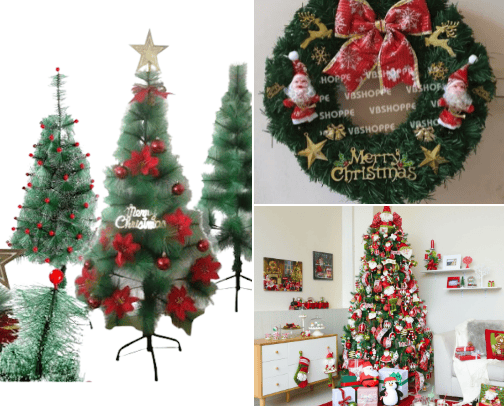 Rekomendasi Aneka pohon natal cantik dan menawan cover photo collage