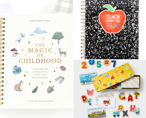Homeschool Things Worth Buying, From a Mom of 4 cover photo collage