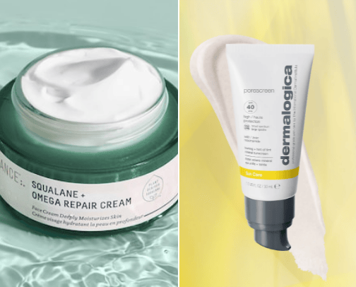 Suncare for face cover photo collage