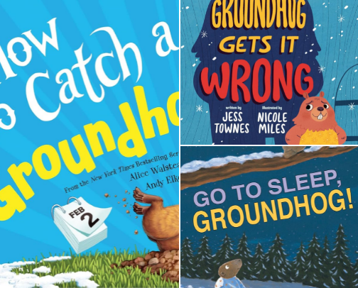 Groundhog Day Picture Books cover photo collage