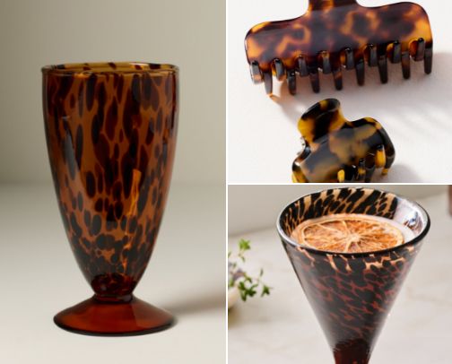 Tortoise Shell Everything! Hair accessories, decor, stationery. cover photo collage