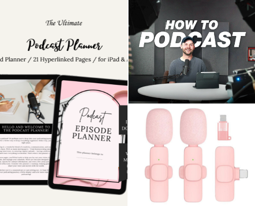 Podcast Planning Like a Pro cover photo collage