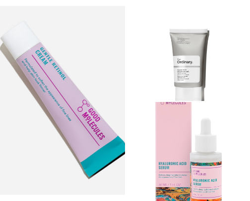 Current skincare products cover photo collage