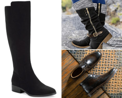 Winter boots cover photo collage