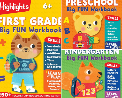 Save & Read - First Grade Big Fun Workbook and Complementary Learning Workbooks cover photo collage