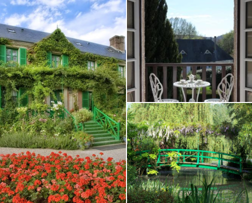 Hotel stays for an easygoing getaway, A Dreamy Day Among Flowers, Gardens & Monet's World Giverny, France cover photo collage