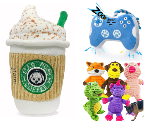 Cute Dog Toys cover photo collage