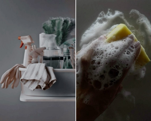 Home cleaning recs for moms🫧 cover photo collage