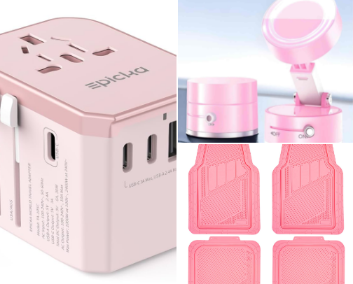 Pink Car must haves 💕 cover photo collage