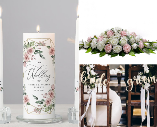 Beautiful and Stylish Wedding Reception Accessories for the Newlyweds cover photo collage