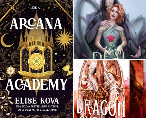 My Favorite Elise Kova Books and Merch cover photo collage