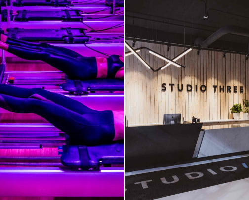 Favorite Pilates/Yoga Studios in Chicago 💗🎧 cover photo collage