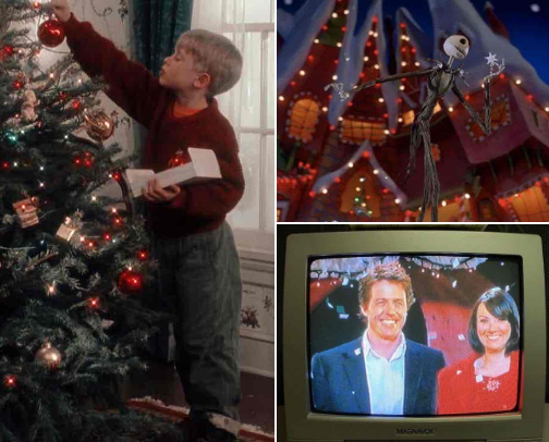 christmas movie night cover photo collage